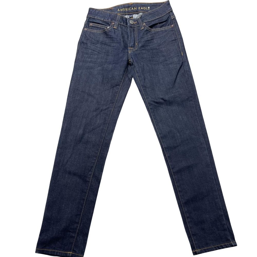 American Eagle Flex Skinny Jeans Mens 26x28 Blue Dark Wash Denim Stretch
